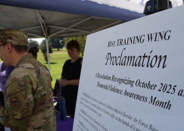 Keesler raises domestic violence awareness awareness