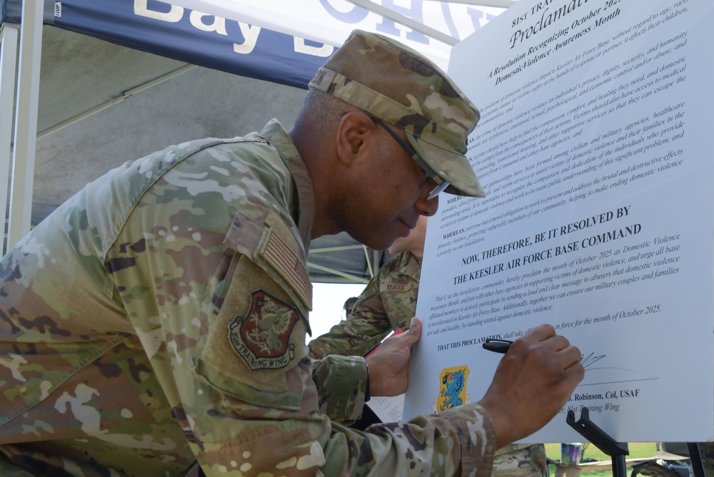 Keesler raises domestic violence awareness awareness Keesler raises domestic violence awareness awareness