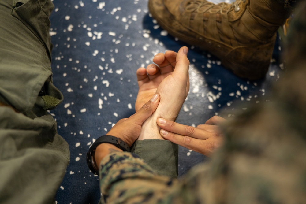 22nd MEU(SOC) | CLB 26 Marines Conduct TCCC Training Aboard San Antonio 22nd MEU(SOC) | CLB 26 Marines Conduct TCCC Training Aboard San Antonio