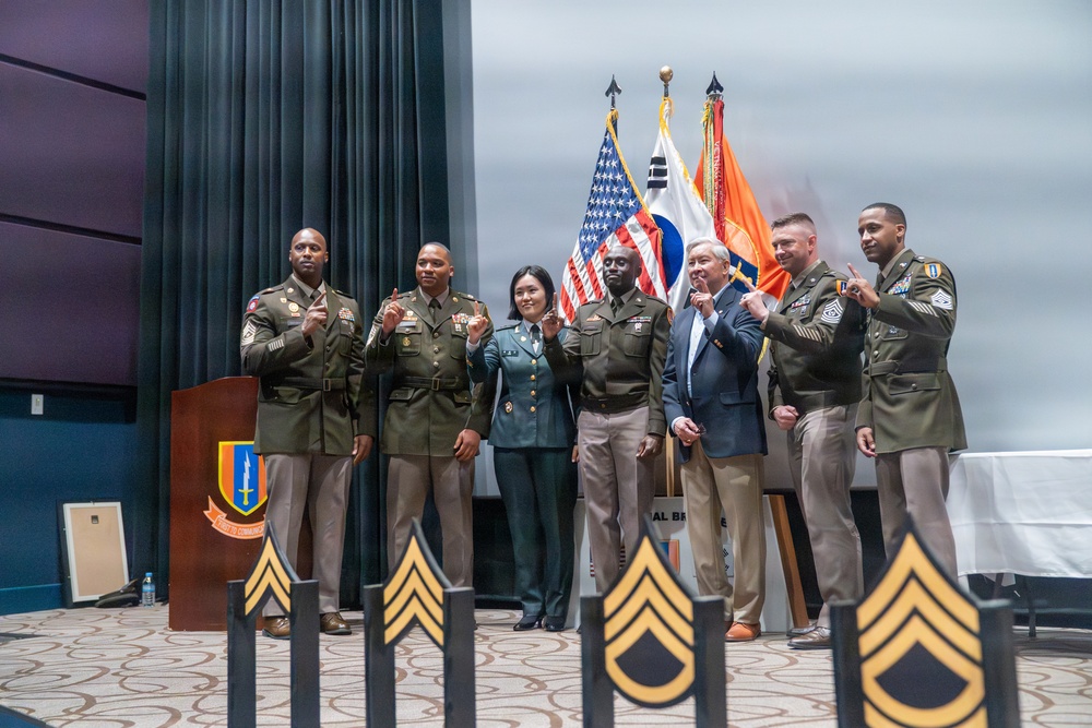 1st Signal Brigade Holds NCO Induction Ceremony at Camp Humphreys