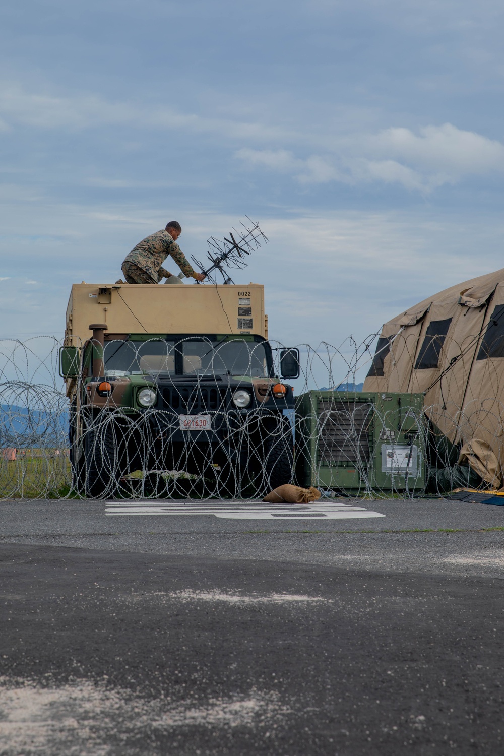 U.S. Marines at MCAS Iwakuni maintain a Mobile Communications Air Command and Control System station during exercise Active Shield 2026 U.S. Marines at MCAS Iwakuni maintain a Mobile Communications Air Command and Control System station during exercise Active Shield 2026