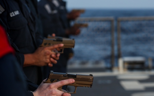 M18 Service Pistol Qualification Course aboard the USS Paul Ignatius (DDG 117)