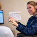 Lt. Amber Martz conducts a medical history interview