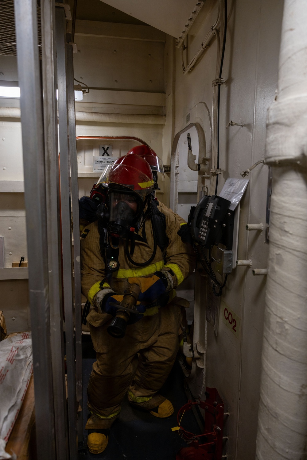 USS Iwo Jima Sailors Conduct a Damage Control Training Evolution