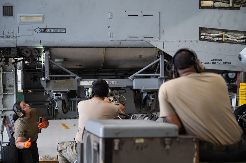 Phase Maintenance on an A-10C Thunderbolt II