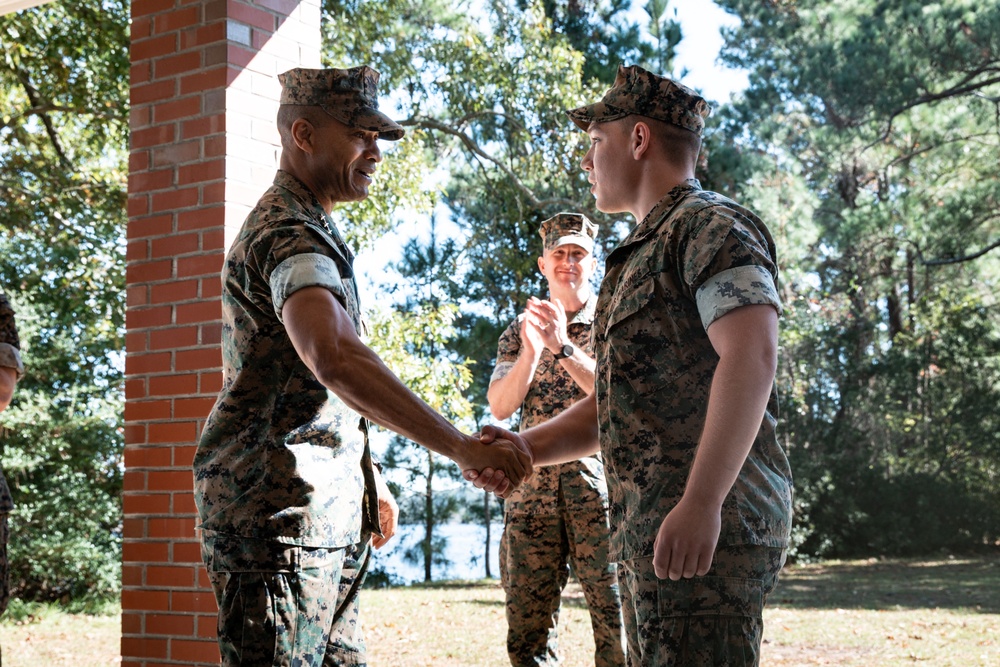 II MEF Commanding General recognizes SPMAGTF-ACM Marines II MEF Commanding General recognizes SPMAGTF-ACM Marines