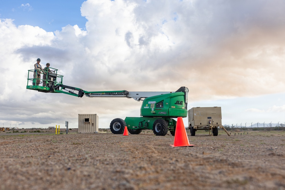 Marines Sharpen Engineering Skills with Boom Lift, Welding Training Marines Sharpen Engineering Skills with Boom Lift, Welding Training