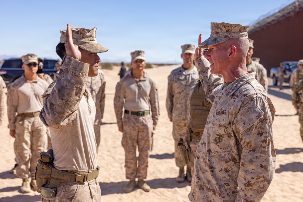 The Commandant, Gen. Eric M. Smith and Sgt. Maj. Carlos A. Ruiz visits Marines at Southern Border Barrier