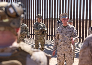 The Commandant, Gen. Eric M. Smith and Sgt. Maj. Carlos A. Ruiz visits Marines at Southern Border Barrier