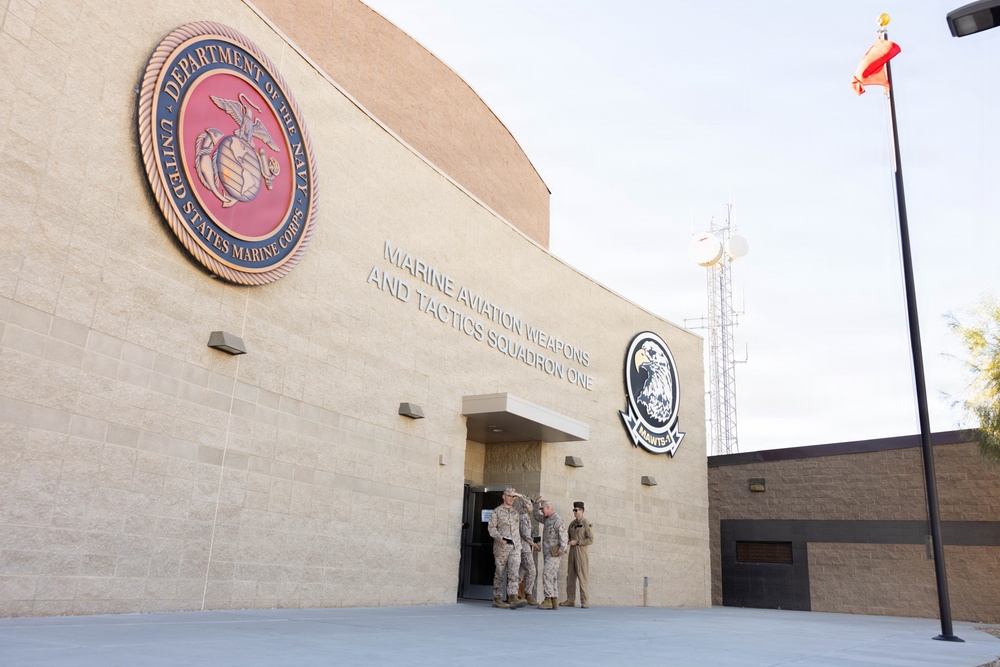 The Commandant, Gen. Eric M. Smith and Sgt. Maj. Carlos A. Ruiz visits Marines at MAWTS-1