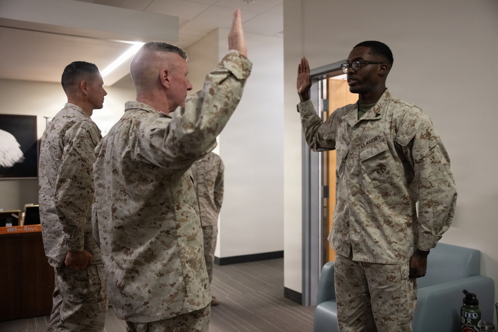 The Commandant, Gen. Eric M. Smith and Sgt. Maj. Carlos A. Ruiz visits Marines at MAWTS-1