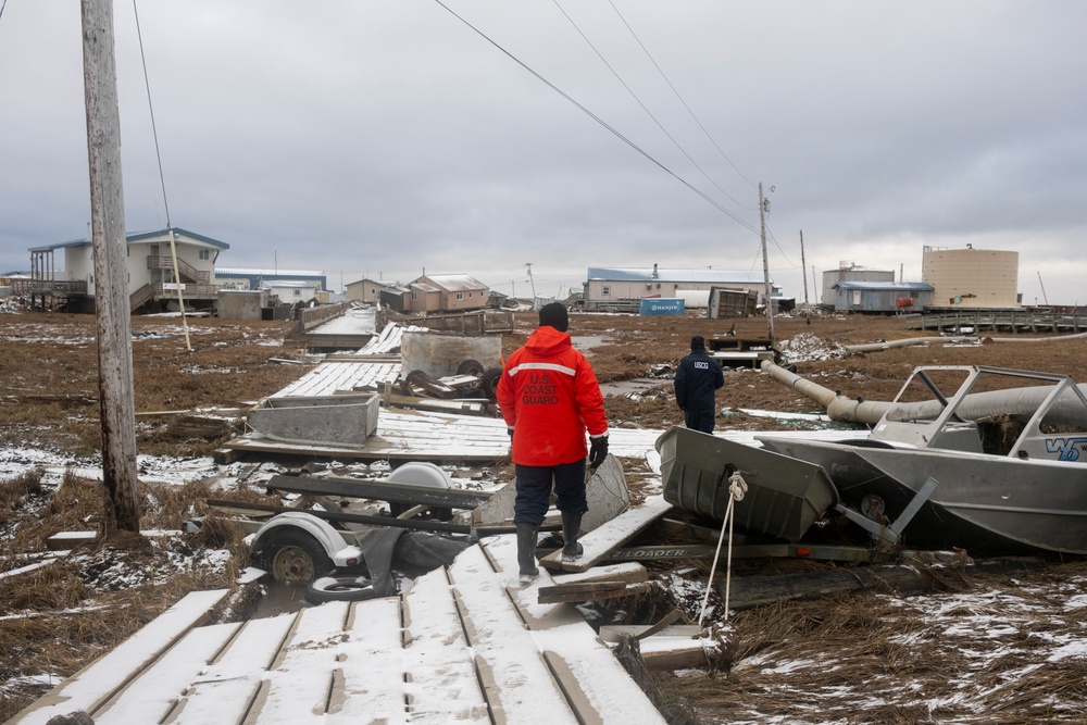 Coast Guard conducts post-storm assessments, cleanup operations in western Alaska