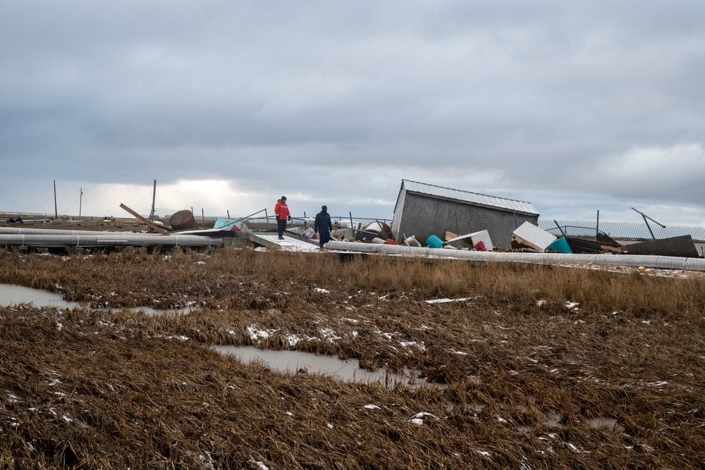 Coast Guard conducts post-storm assessments, cleanup operations in western Alaska