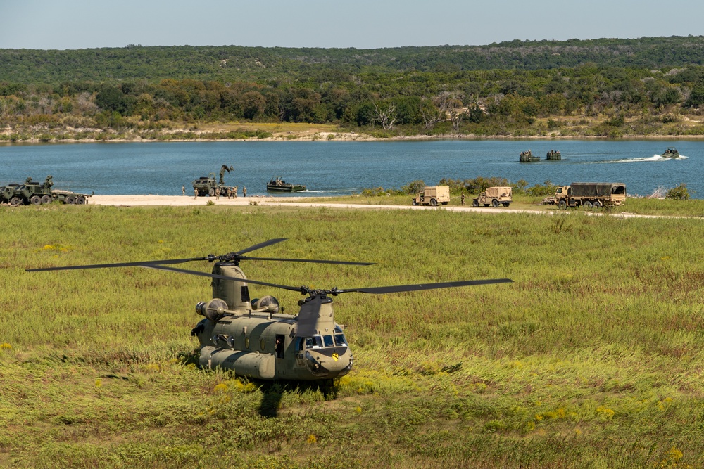 74th Multirole Bridge Company helocast training