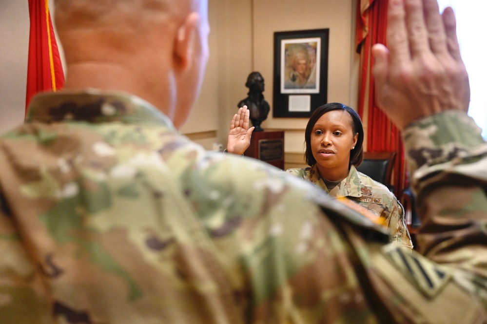 Brig. Gen. Natasha S. Taylor Reaffirms Oath of Office Brig. Gen. Natasha S. Taylor Reaffirms Oath of Office