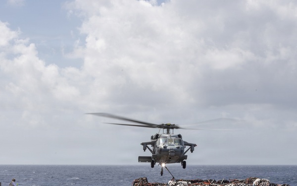 22nd MEU(SOC) | San Antonio Conducts Replenishment-at-sea
