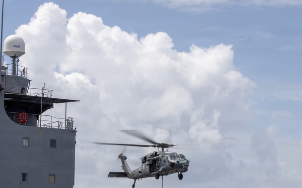 22nd MEU(SOC) | San Antonio Conducts Replenishment-at-sea