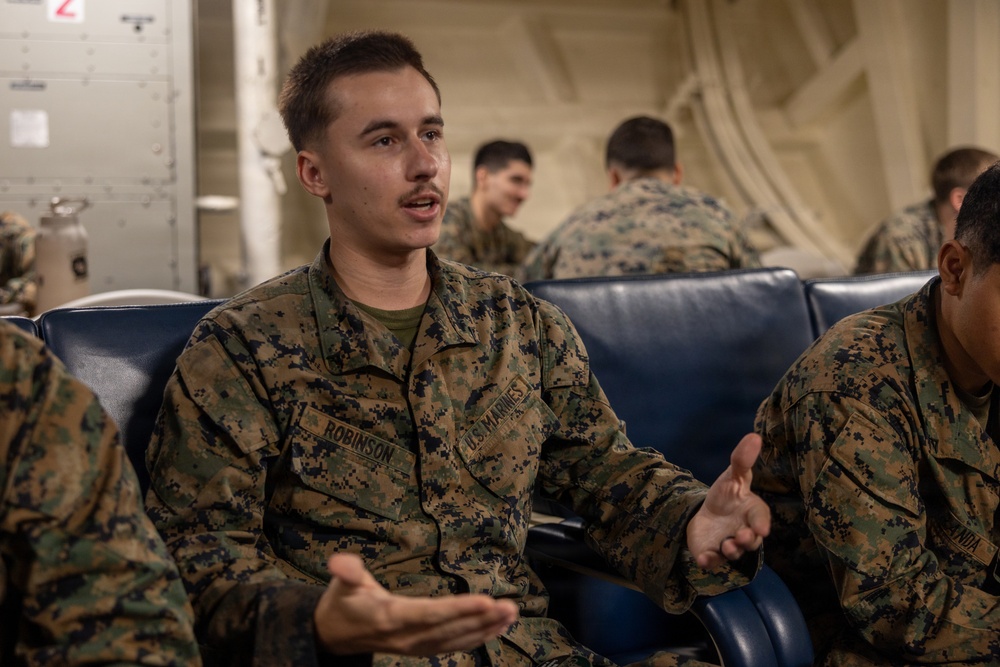 22nd MEU(SOC) | Marines Conduct PME Aboard San Antonio 22nd MEU(SOC) | Marines Conduct PME Aboard San Antonio