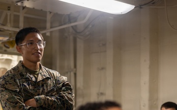 22nd MEU(SOC) | Marines Conduct PME Aboard San Antonio