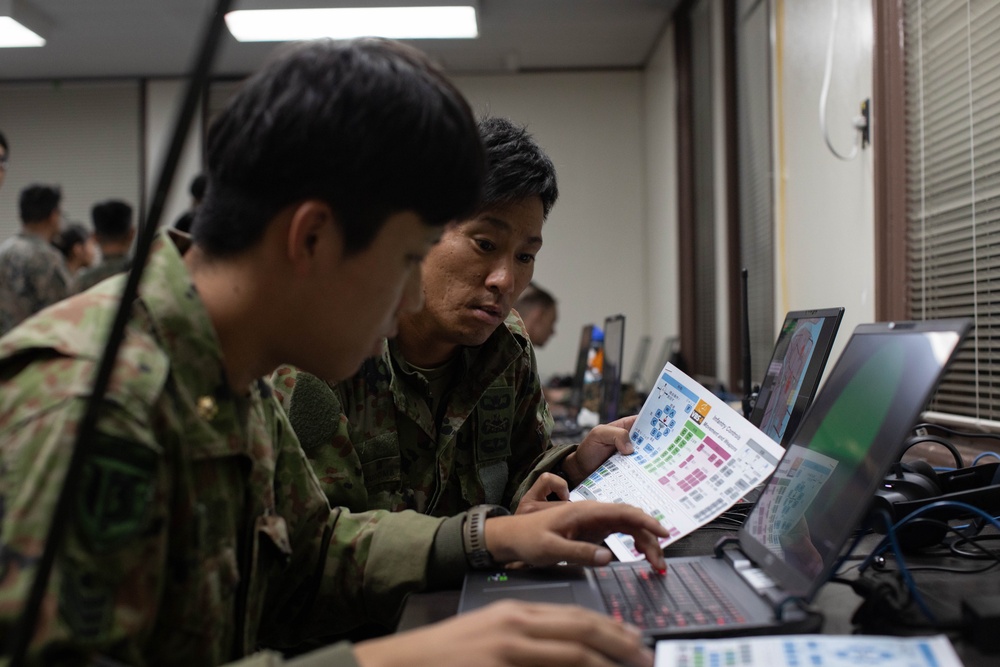 MCAS Iwakuni Marines and JGSDF members conduct virtual SUAS tracking during Active Shield 26 MCAS Iwakuni Marines and JGSDF members conduct virtual SUAS tracking during Active Shield 26