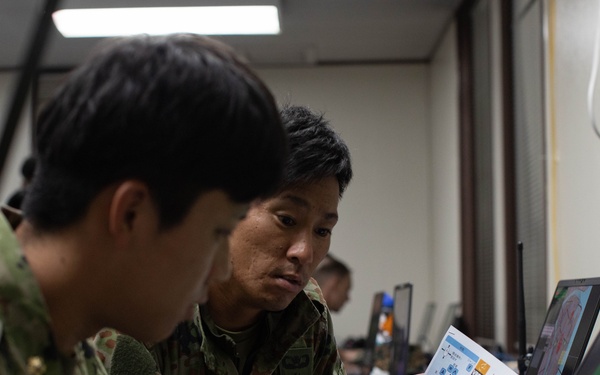 MCAS Iwakuni Marines and JGSDF members conduct virtual SUAS tracking during Active Shield 26