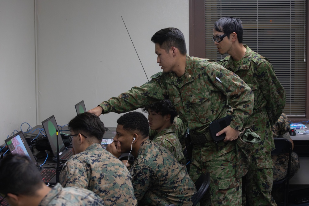 MCAS Iwakuni Marines and JGSDF members conduct virtual SUAS tracking during Active Shield 26 MCAS Iwakuni Marines and JGSDF members conduct virtual SUAS tracking during Active Shield 26