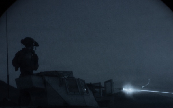 22nd MEU(SOC) | BLT 3/6 CAAT Black Conducts Night Machine Gun Range on Camp Santiago, Puerto Rico