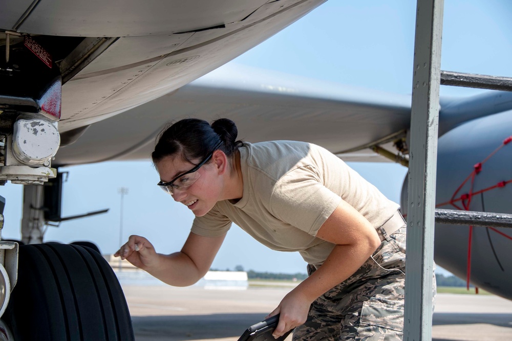 916 ARW inspects KC-135 for the last time 916 ARW inspects KC-135 for the last time