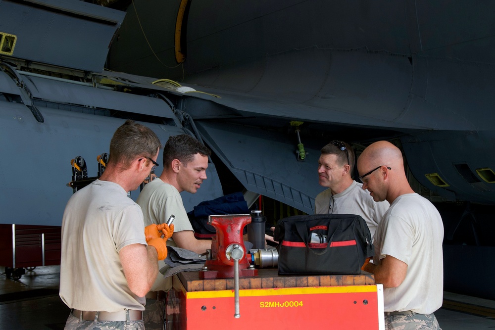 916 ARW inspects KC-135 for the last time 916 ARW inspects KC-135 for the last time
