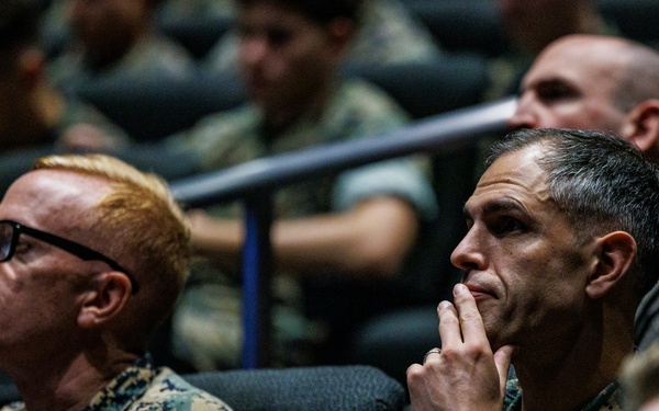 MCAS Iwakuni personnel attend the Road to War brief for exercise Active Shield 26