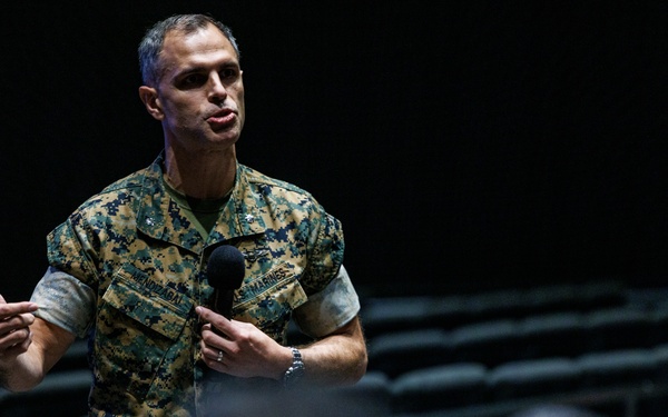 MCAS Iwakuni personnel attend the Road to War brief for exercise Active Shield 26