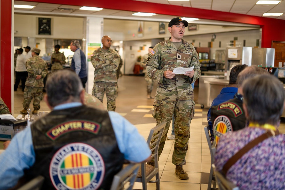 Muleskinner Dining Facility hosts Vietnam Veterans Association during lunch ceremony