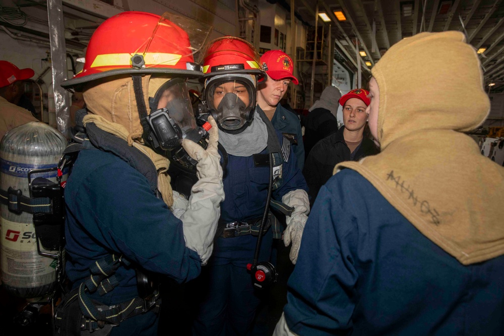 Kearsarge Conducts Firefighting Training Kearsarge Conducts Firefighting Training