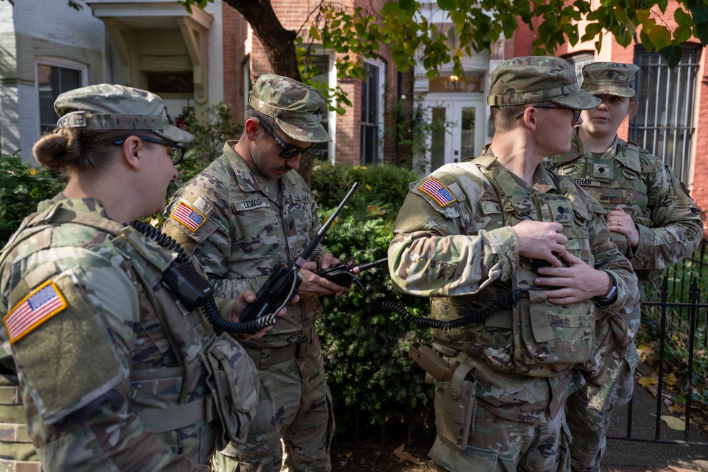 W.Va. National Guard patrol Logan Circle in Washington D.C. W.Va. National Guard patrol Logan Circle in Washington D.C.