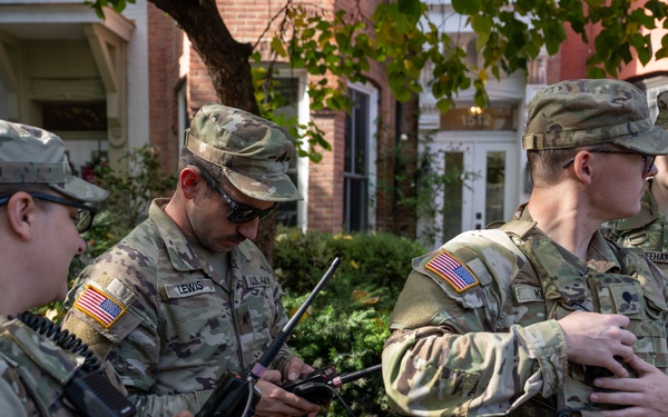 W.Va. National Guard patrol Logan Circle in Washington D.C.