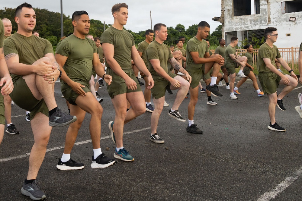 3rd MAW Sergeant Major leads PT with VMFA-225 in Puerto Rico