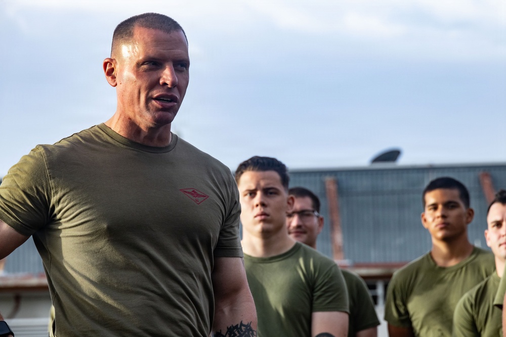 3rd MAW Sergeant Major leads PT with VMFA-225 in Puerto Rico