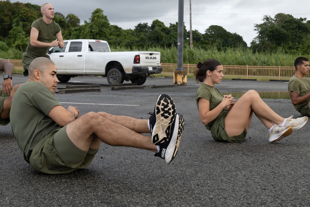 3rd MAW Sergeant Major leads PT with VMFA-225 in Puerto Rico