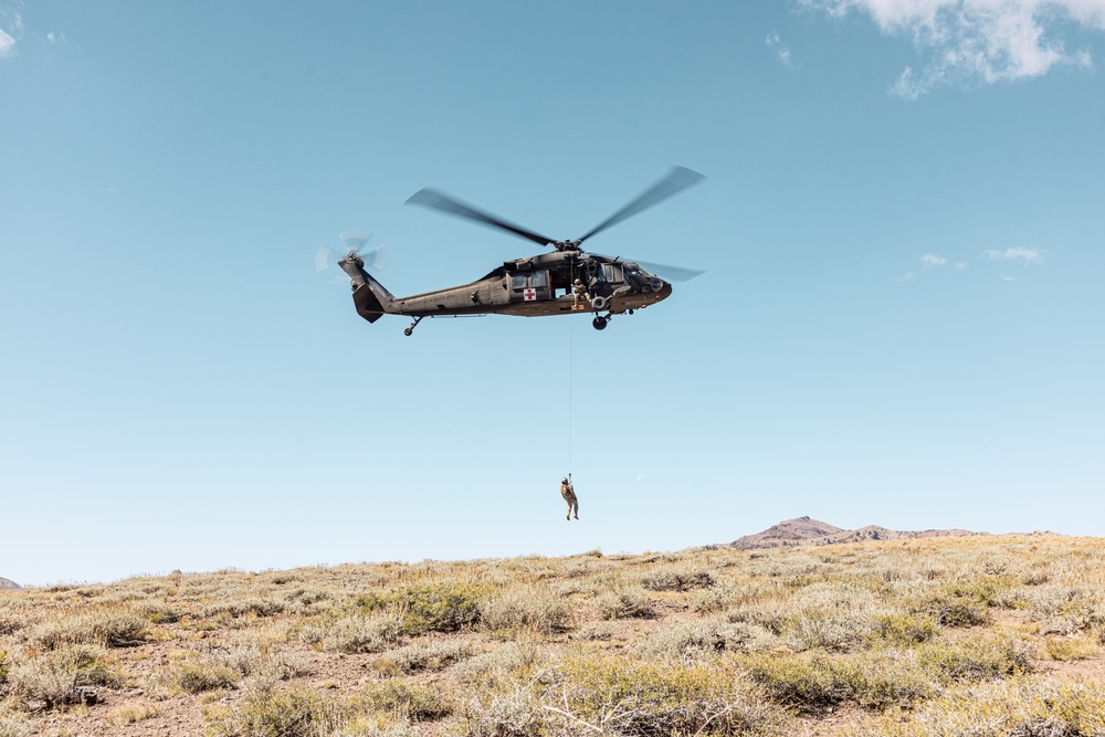 U.S. service members conduct CASEVAC during Mountain Medicine 3-25 final exercise U.S. service members conduct CASEVAC during Mountain Medicine 3-25 final exercise