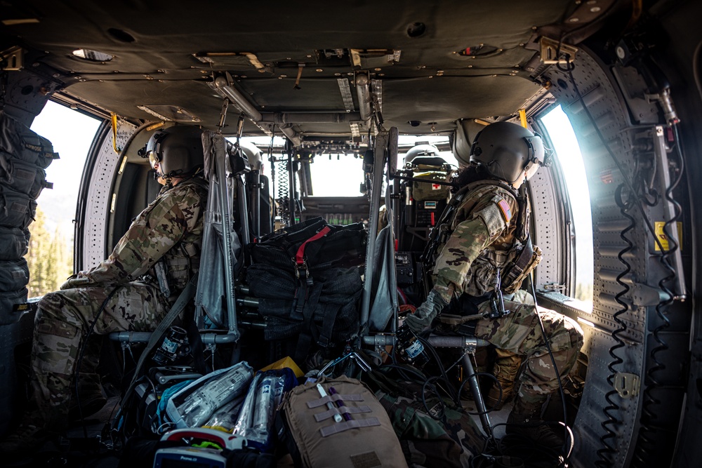 U.S. service members conduct CASEVAC during Mountain Medicine 3-25 final exercise