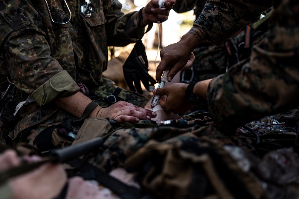 U.S. service members conduct CASEVAC during Mountain Medicine 3-25 final exercise