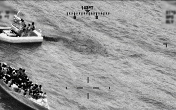 U.S. Coast Guard Cutter Campbell assists Royal Turks and Caicos Island Police with Haitian interdiction