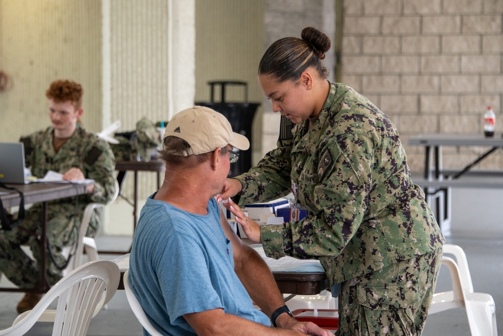 Corpsman Administers 2025 Flu Vaccine