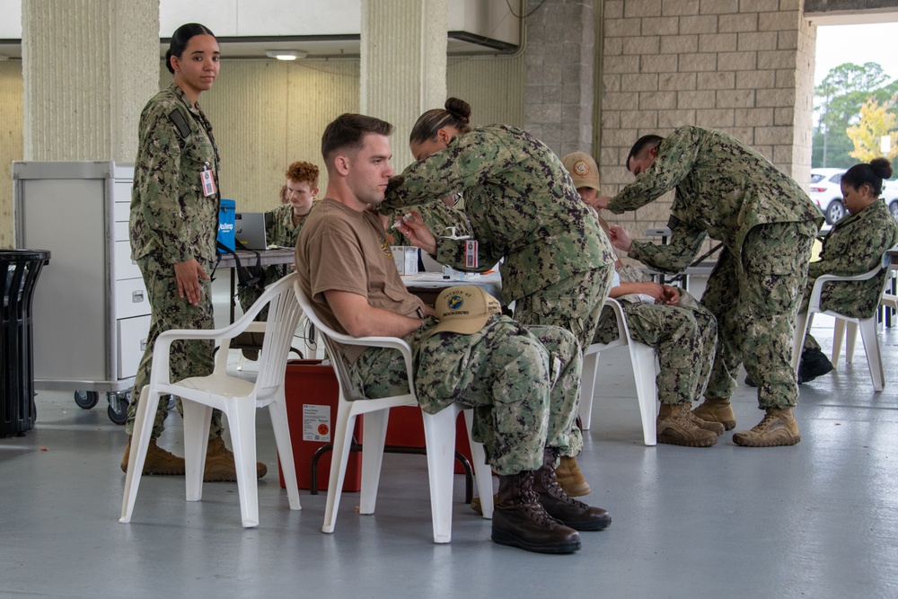 Corpsman Administers 2025 Flu Vaccine