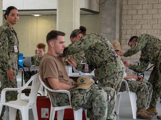 Corpsman Administers 2025 Flu Vaccine