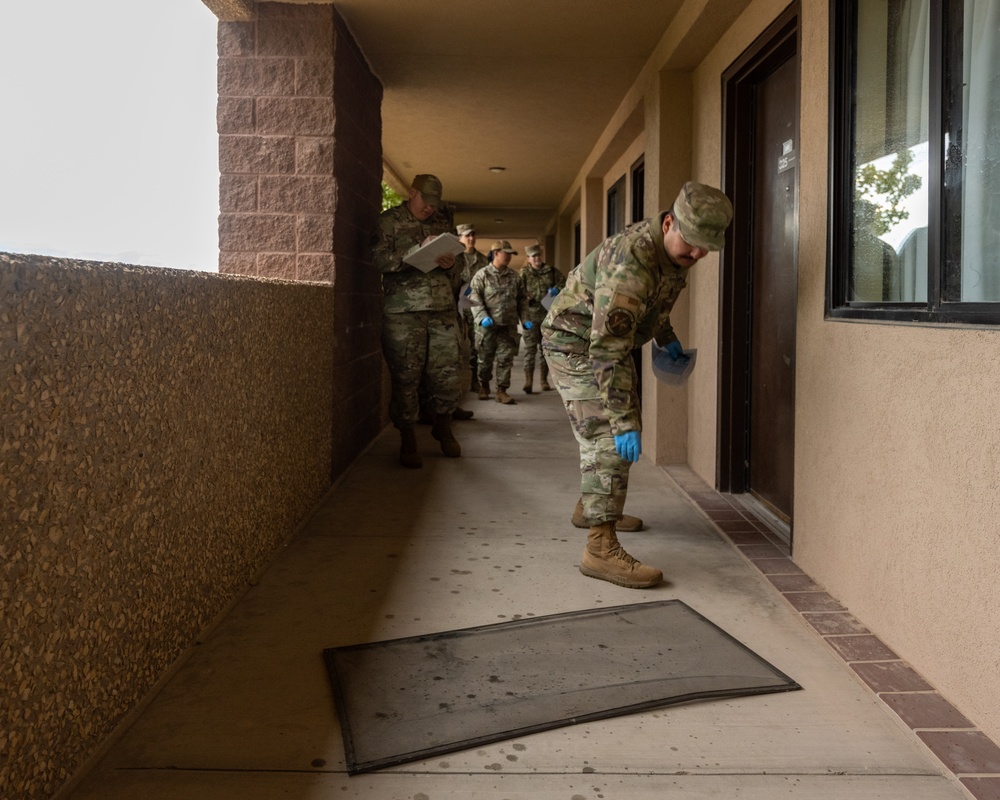 Holloman command teams perform 100% dorm inspections Holloman command teams perform 100% dorm inspections