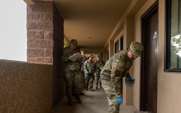 Holloman command teams perform 100% dorm inspections