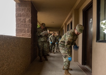 Holloman command teams perform 100% dorm inspections