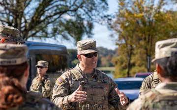 Lt. Gen. Brian S. Eifler, Deputy Chief of Staff, speaks with Soldiers