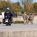 Soldiers provide a presence patrol in the National Mall